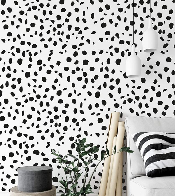 QuoteMyWall 9 Sheets Polka Dot Wall Stickers For Bedrooms Dalmation Dalmatian Spot Polka Dot Wall Stickers Childrens Kids Decor Decals Irregular Animal Stickers Home Nursery 216 Pack - Image 7