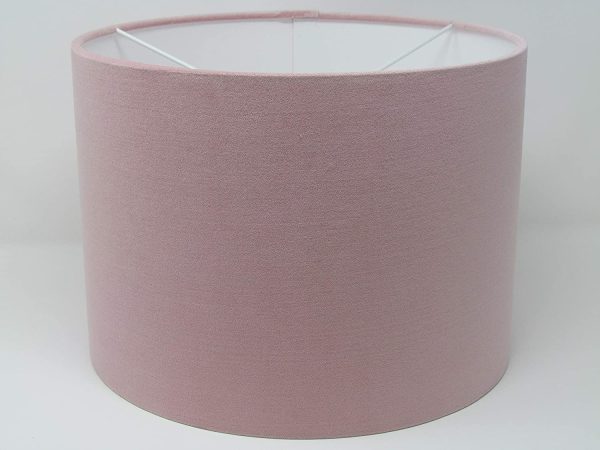 Blush Pink Velvet Drum Lampshade - Image 6