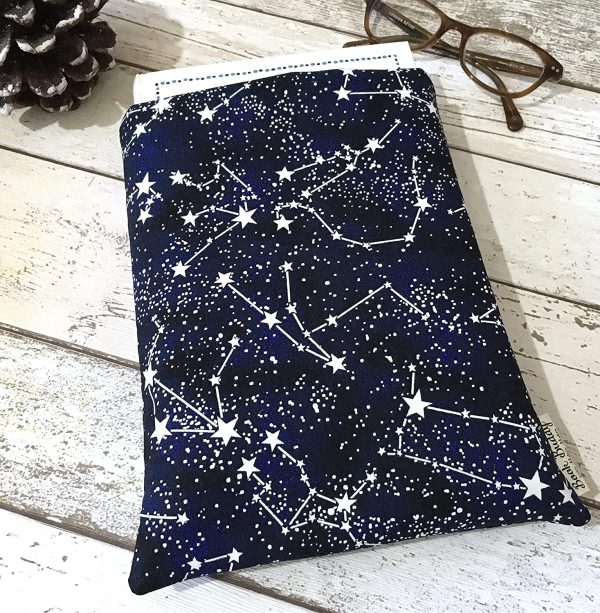 Constellations Book Buddy - Glow in the Dark, Small Medium Large Padded Paperback Pouch - Image 3