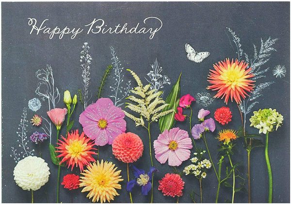 Birthday Card for Her - Friend Birthday Card - Beautiful Floral Design, 535787-0-1