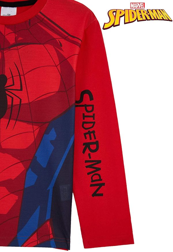 MARVEL Spiderman Boys Pyjamas, Fun Clothes for Kids, 2 Piece Long Cotton PJs, Superhero Dress Up Costume, Official Merchandise, Gifts Idea Children and Teens