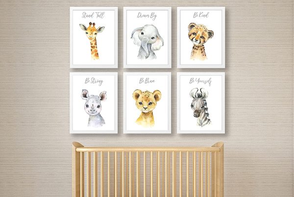 Jungle Safari Animals Nursery Prints - Nursery Wall Art - Nursery Pictures - Image 3