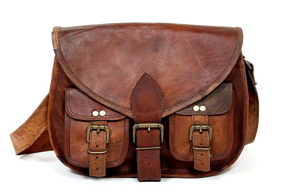 Beautifully Handmade Genuine Goat Leather Satchel Sling Shoulder Bag - Image 3