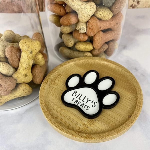 Personalised Dog/Cat Treats Pet Paw Print Glass Jar - Image 3