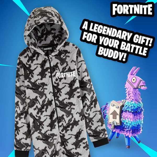 Fortnite Boys Onesie, Fleece Pyjamas 7-14 Years, Gamer Gifts for Boys Teens - Image 2