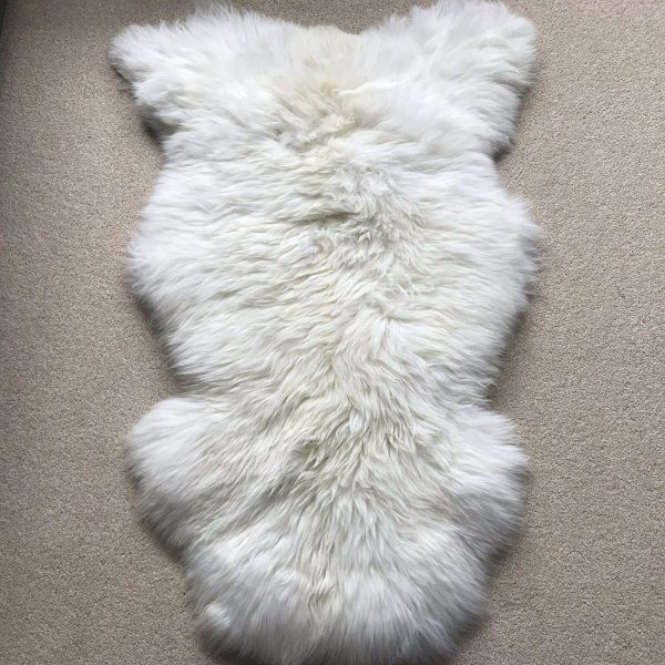 Large Top Quality British White Sheepskin Rug 100% Natural Free-range UK - Image 8