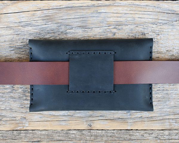 Leather waist bag for Microsoft Surface Duo 2, holster, belt moon bag