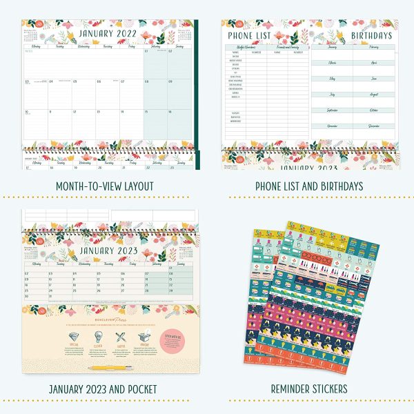 Home Planner, Family Calendar 2022. Large 2022 Calendar to Organise Busy Families. Wall Calendar 2022 Starts Now Until Dec'22. Spacious 2022 Wall Calendar with to Do Lists & Stickers. - Image 8