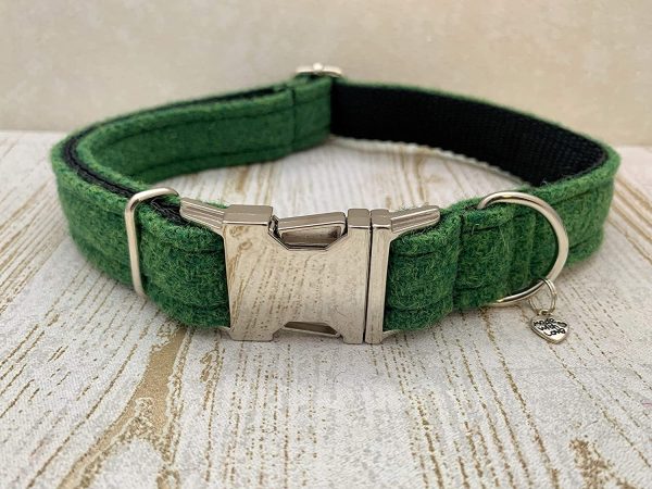 Harris Tweed Dog Collar - Evergreen