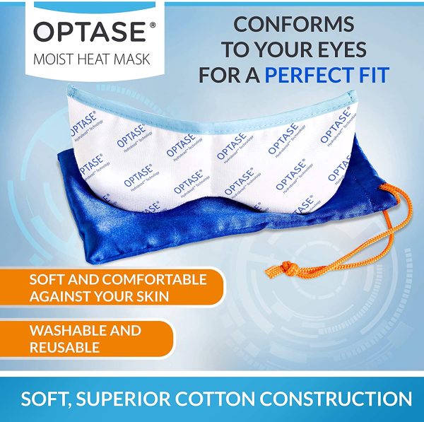 Optase Moist Heat Eye Mask - Washable and Reusable Heated Gel Eye Mask - HydroBead Technology for Dry Eye Relief - Image 6