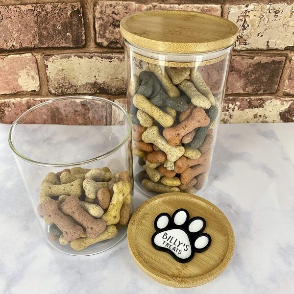 Personalised Dog/Cat Treats Pet Paw Print Glass Jar - Image 2