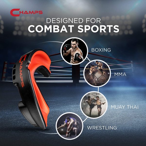 Champs MMA Breathable Gumshield for Boxing, Jiu Jitsu, Muay Thai, Wrestling and Combat Sports. Easy Fit MMA Gum Shield Super Tough Boxing Mouth Guard - Image 6