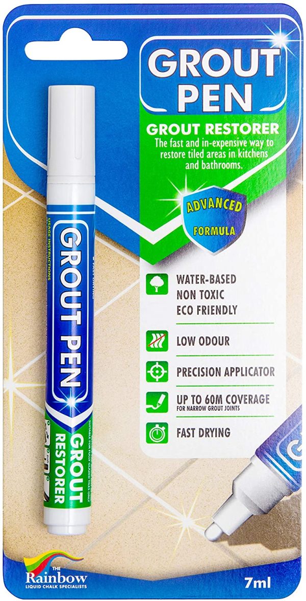 Grout Pen White - Revives & Restores Tile Grout - 5mm Nib - Image 3