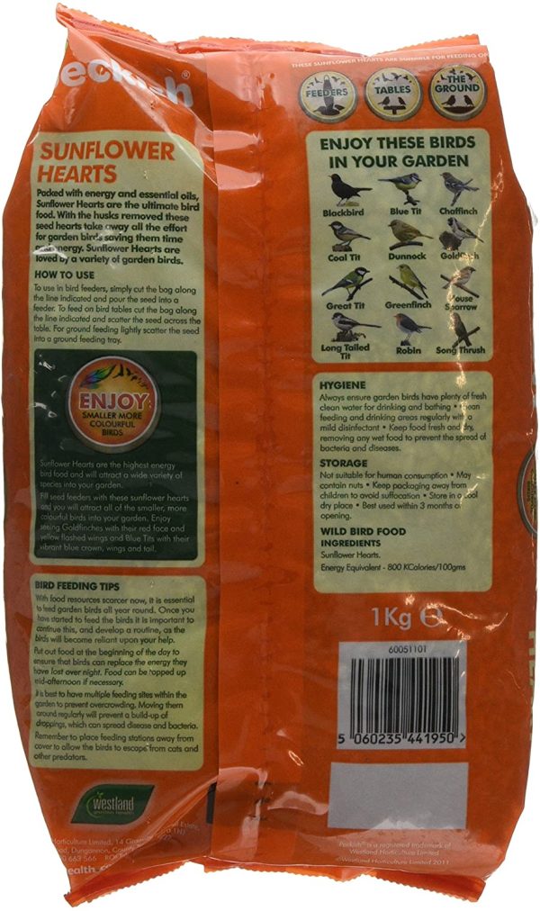 Peckish Sunflower Hearts for Wild Birds, 1 kg - Image 6