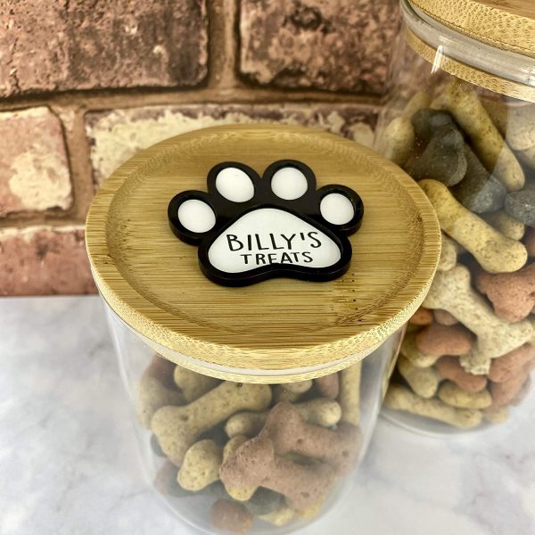 Personalised Dog/Cat Treats Pet Paw Print Glass Jar - Image 4