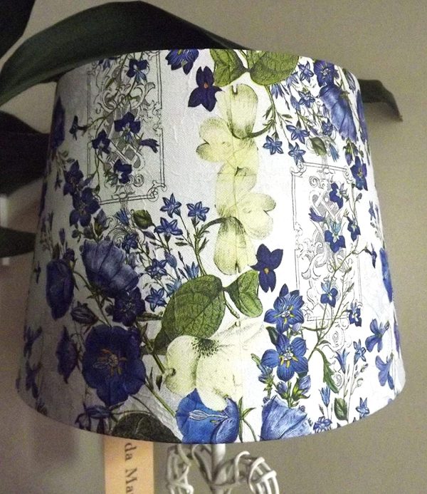 Bluebell Lampshade, blue floral shade - Image 2