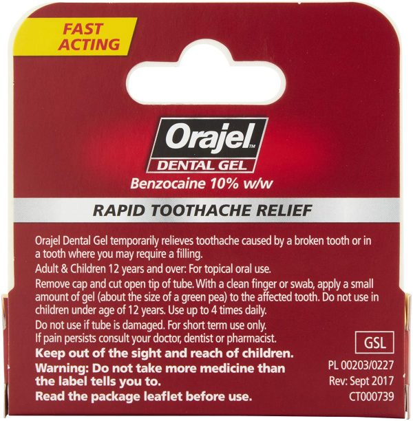 Orajel Dental Gel Benzocaine 10% w/w, 5.3g - Image 4