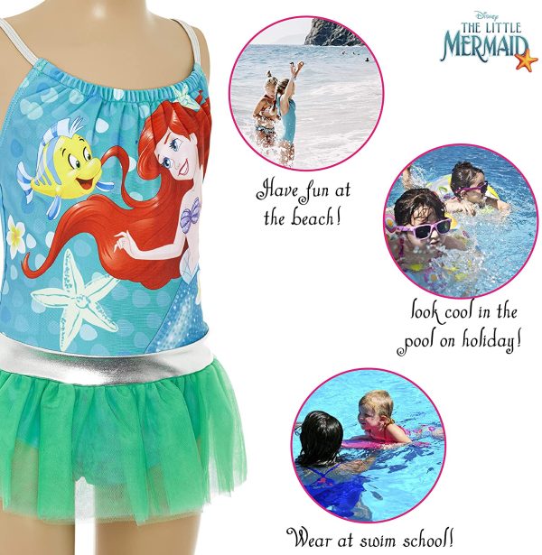 Disney Girls Swimming Costume Frozen Ariel Princess - Image 3