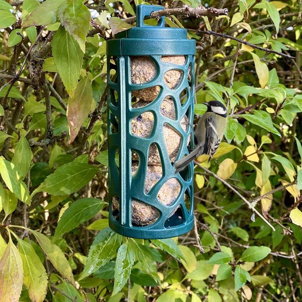 Eco Friendly Bird Feeder with 3 Suet Balls Included - Recycled Plastic Hanging Feeders for Garden Birds- Attracting Tits, Finches, Robins & many more Wild Birds - Image 3