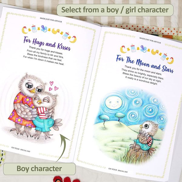 Personalised Naming Day Gift Book of Daily Blessings for Children, Keepsake, Naming Ceremonies