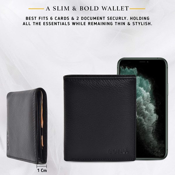 Amazon Brand - Eono Small Leather Wallets with RFID- 2 Note Compartment Ultra Slim Wallet for Men & Women - Image 3