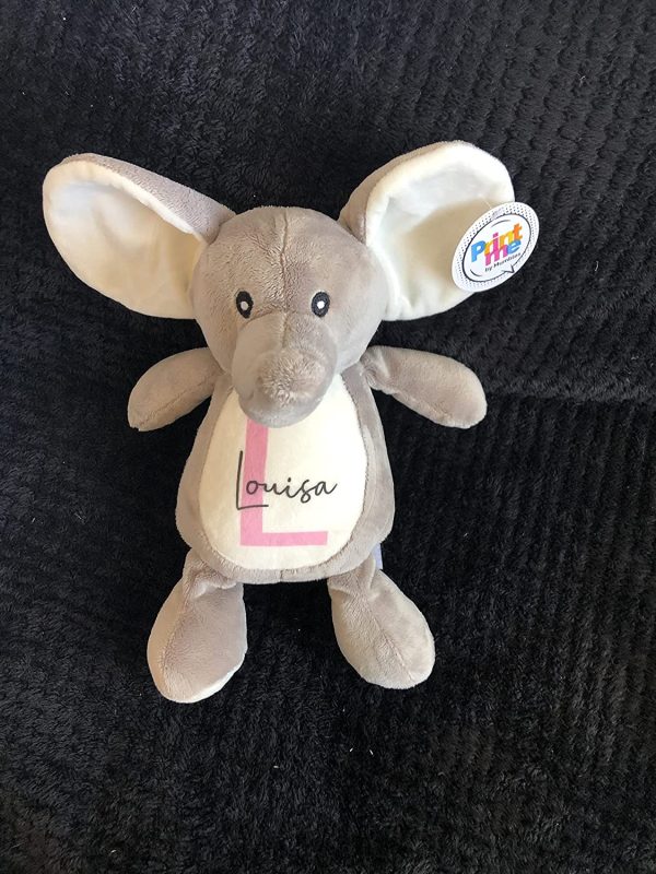 Personalised Elephant Soft Toy with Name & Initial, Customisable Baby Gift, New Baby Gift, Newborn Baby Gift, Baby Boy, Baby Girl, Custom Teddy Bear, Keepsake, Baby Shower Gift, Christening Gift - Image 5