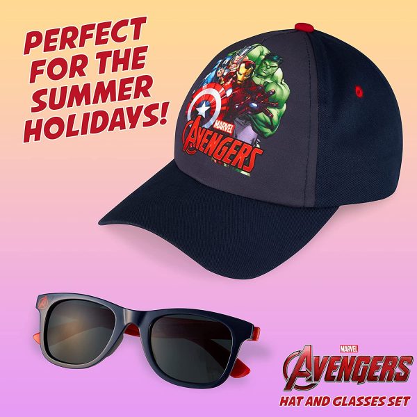 MARVEL Baseball Cap, Spiderman Sunglasses & Boys Caps, Kids Sunglasses & Sun Hat Summer Set, Avengers Gifts for Boys - Image 6