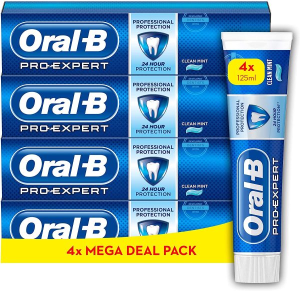 Oral-B Pro-Expert Toothpaste, Professional Protection, 500 ml (125 ml x 4), Maximum Teeth Protection & Strengthen, Shipped In Eco-Friendly Recycled Carton, Clean Mint - Image 3