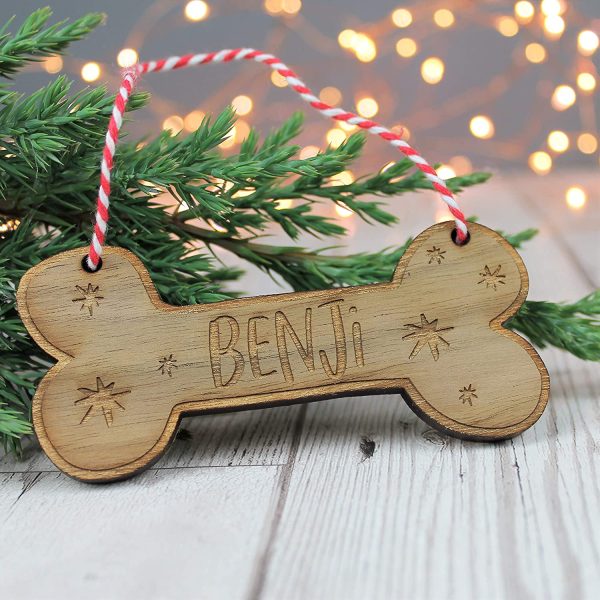 Personalised Dog Bone Christmas Bauble - Image 4