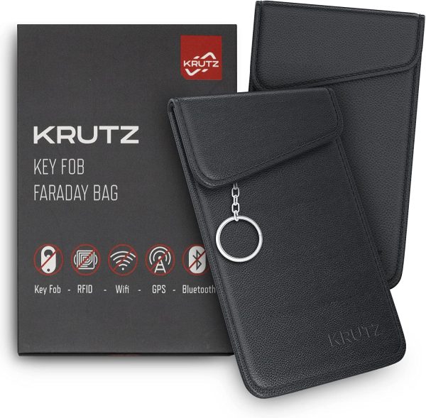 KRUTZ Faraday Pouch for Car Keys | Anti-theft Signal Blocking Pouch for Car Security | RFID Signal Blocker | Modern and Compact Faraday Bag (2 Pack) - Image 4