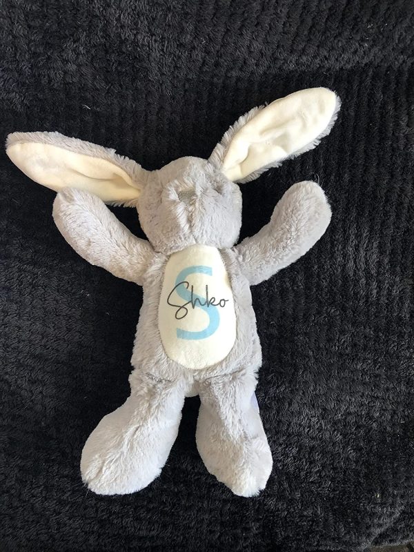 Personalised Bunny Rabbit Soft Toy with Name & Initial, Customisable Baby Gift, New Baby Gift, Newborn Baby Gift, Baby Boy, Baby Girl, Custom Teddy Bear, Keepsake, Baby Shower Gift, Christening Gift, Easter Bunny, Easter Gift - Image 3