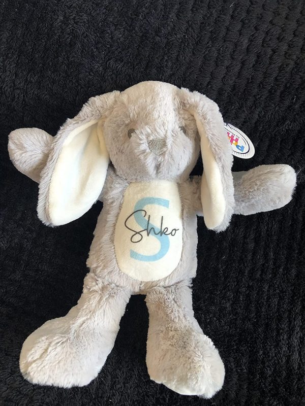 Personalised Bunny Rabbit Soft Toy with Name & Initial, Customisable Baby Gift, New Baby Gift, Newborn Baby Gift, Baby Boy, Baby Girl, Custom Teddy Bear, Keepsake, Baby Shower Gift, Christening Gift, Easter Bunny, Easter Gift - Image 8