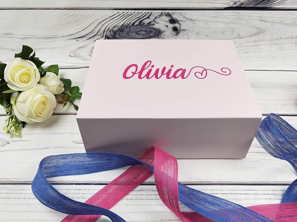 Large Personalised Empty Gift Boxes, Choice of Colours and Sizes