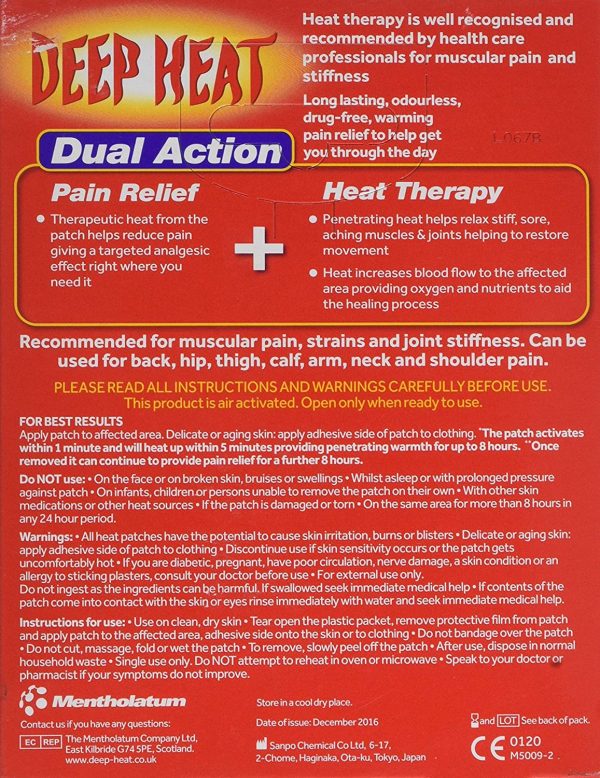 Deep Heat Pain Relief es, 4 patches