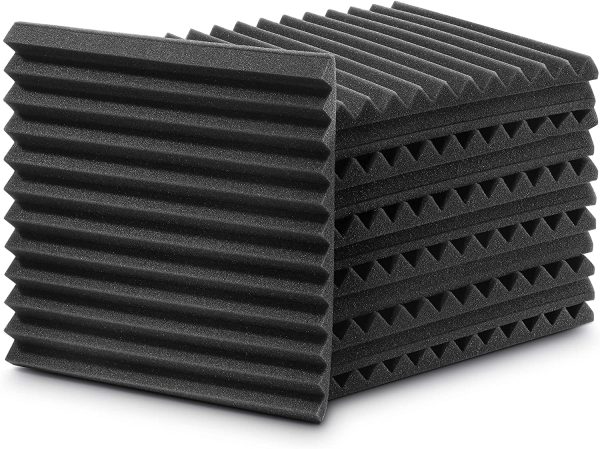 Donner 12-Pack Acoustic Foam Panels Wedges, Fireproof Soundproofing Foam Noise Cancelling Foam for Studios, Recording Studios, Offices, Home Studios 1???? x 12???? x 12???? - Image 8