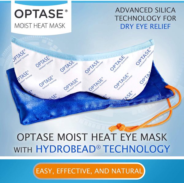 Optase Moist Heat Eye Mask - Washable and Reusable Heated Gel Eye Mask - HydroBead Technology for Dry Eye Relief - Image 4