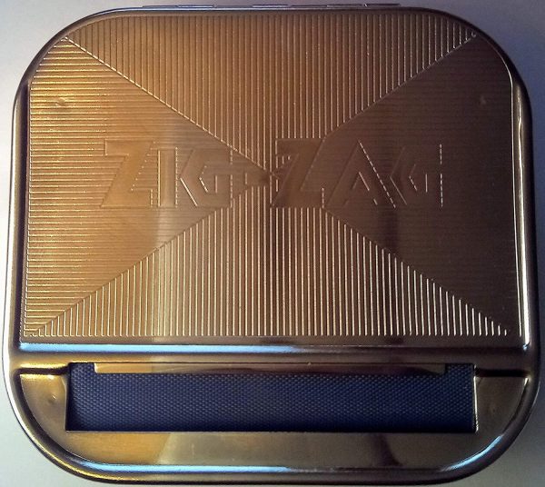 16925 Zigzag Rolling Box for the Perfect Cigarette Rolling Machine, Chrome, Silver, 8 x 8 x 2 cm