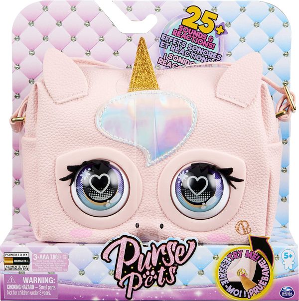 Purse Pets Glamicorn Unicorn Interactive Purse Pet with Over 25 Sounds and Reactions, Kids Toys for Girls Ages 5 and up - Image 2