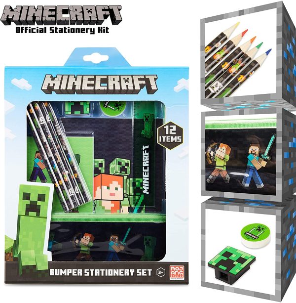 Minecraft Stationery Set, Back to School Supplies, Notebook & Pencil Case Set, Official Merchandise - Image 7