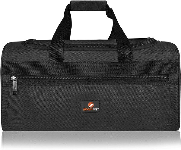 Roamlite Hand Luggage Size Bags - Small Travel Holdalls Ryanair 2nd Item - Cabin Approved Polyester Duffle - 40 cm x25x20, 20 Litre - RL59K (Black) - Image 5