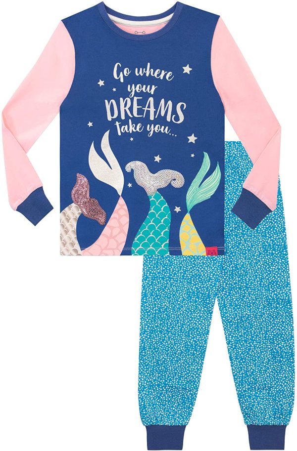 Harry Bear Girls Mermaid Pyjamas Snuggle Fit - Image 4