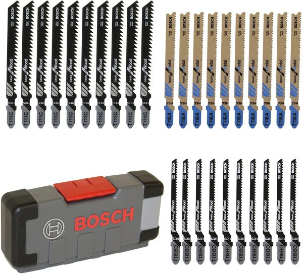 Professional 2607010903 30-Piece Basic for Wood and Metal Jigsaw Blade Set (for Wood and Metal, Accessories for Jigsaws) , Black/Silver - Image 5