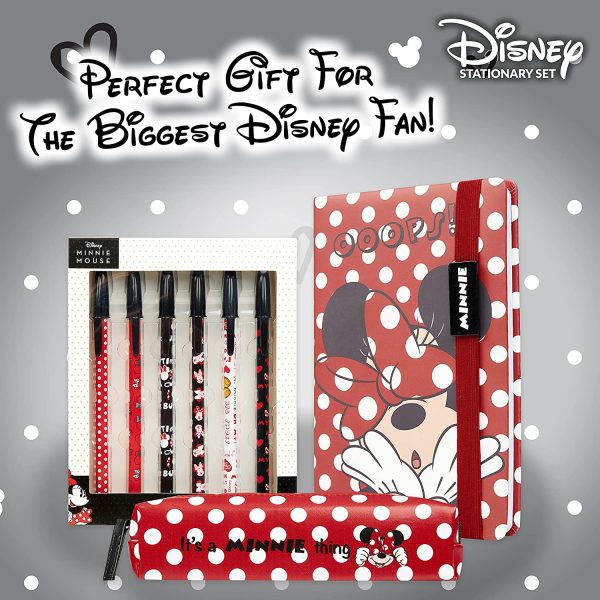 Disney Notebook, Pencil Case & Pen Set, Girls School Supplies, Minnie Mouse Gifts For Girls - Image 5