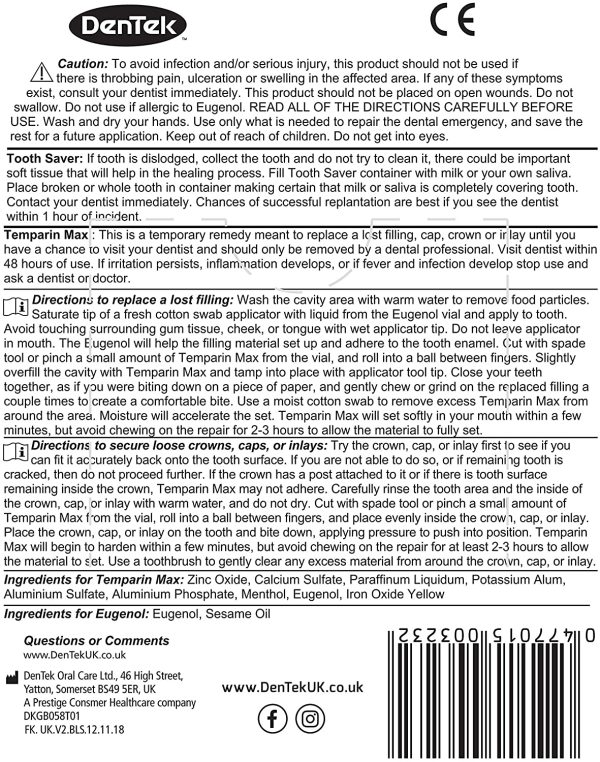 Home Dental First Aid Kit for repairing lost fillings or securing loose caps, crowns or inlays - Image 5