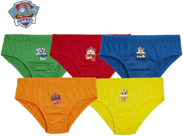 Paw Patrol Boys Pants, Pack of 5 Briefs With Mighty Pups Print Marshall Chase Paw Patrol, 100% Soft Cotton Boys Underwear, Gifts For Boys Toddlers Age 18 Months - 7 Years - Image 4