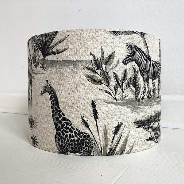 Handmade Lampshade Safari animals Elephant Girrafe - Image 2