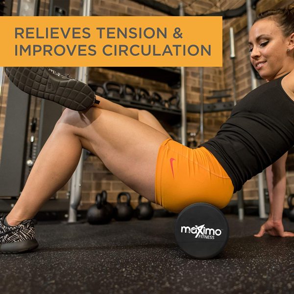 Maximo Fitness Foam Roller ?C Exercise Rollers for Trigger Point Self Massage & Muscle Tension Relief - 15cm x 45cm Massager for Back, Legs, Workouts, Gym, Pilates and Yoga ?C Black - Image 9