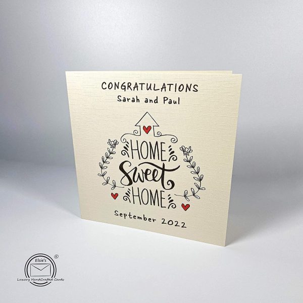 Personalsied New Home House Warming Card Luxury - Handmade UK - Image 2