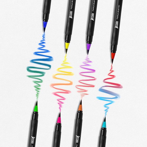 Brush Pens Set, 20+1 Colouring Pens,  Art Supplies Watercolour Brush Pens- Coloured Pens for Bullet Journal- Calligraphy Pens with Flexible Nylon Brush, Art Pens Gift for Adults, Kids and Artists - Image 6