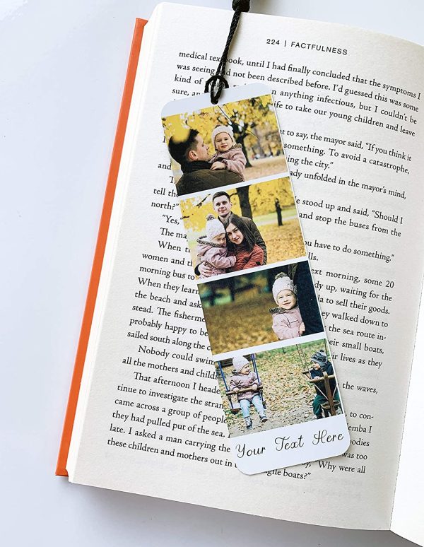 Father's Day Personalised Metal Photo Booth Bookmark with Tassel | Photo Gift for Dad - Image 5